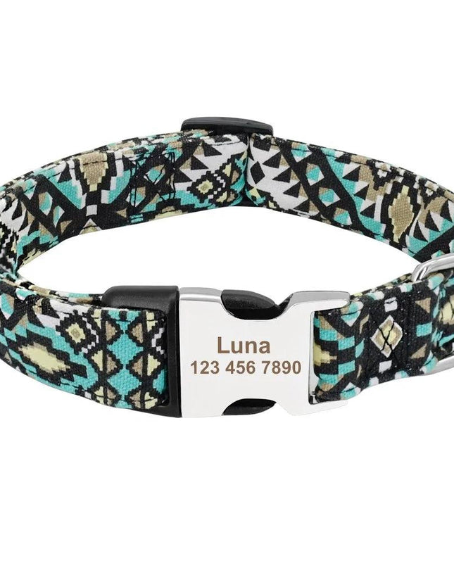 Dog Tag Collar Adjustable