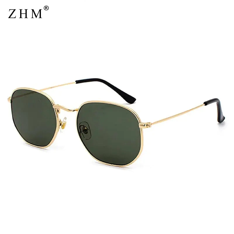 Luxury Sunglasses Classic Square Metal Frame