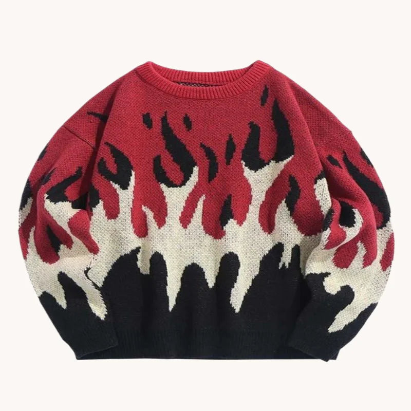 Flame Graphic Sweater