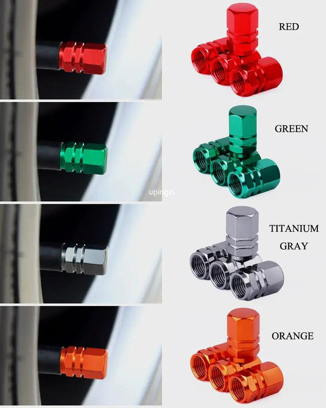 Aluminum Alloy Car Wheel Tire Valve Caps