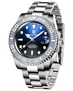 White circle and blue face