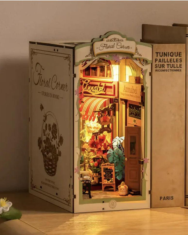 Rolife Floral Corner DIY 3D Wooden Book Nook Kit