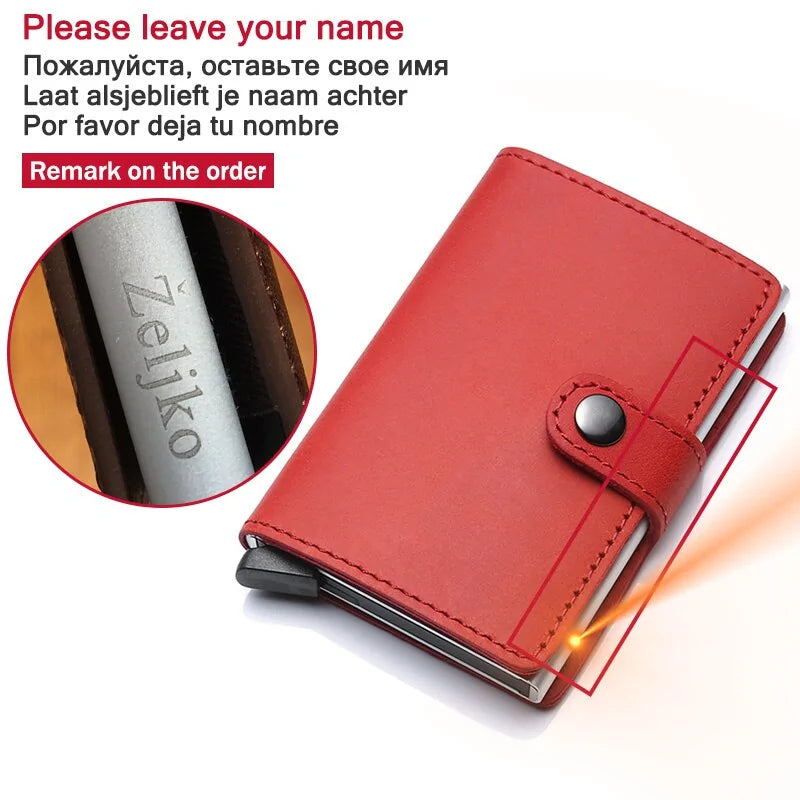 RFID Blocking Wallet ID Card Holder