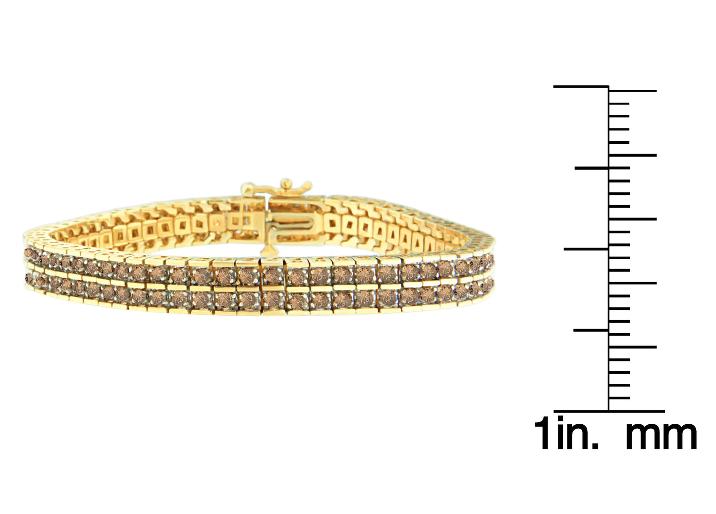 10K Yellow Gold Round-Cut Diamond Layers of Love Bracelet (5.00 cttw, K-L Color, I1-I2 Clarity)