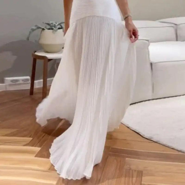 Strapless Pleated Dress