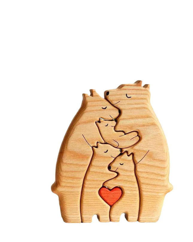 Wooden Animal Puzzle Decor Set