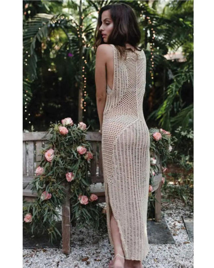 Cayetana Lace Up Beach Cover Up Dress