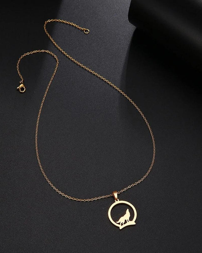 Wolf On The Hill Pendant Necklace