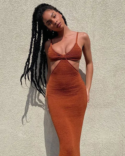 Elegant Hollow Out Party Club Sundress Dresses