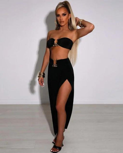 Velvet Strapless Dress