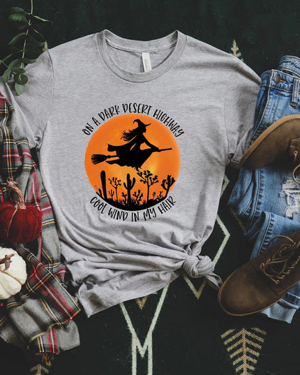 On A Dark Desert Highway Cool Wind In My Shirt, Halloween Shirt