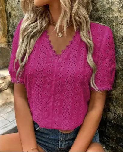 Lace V-Neck Top