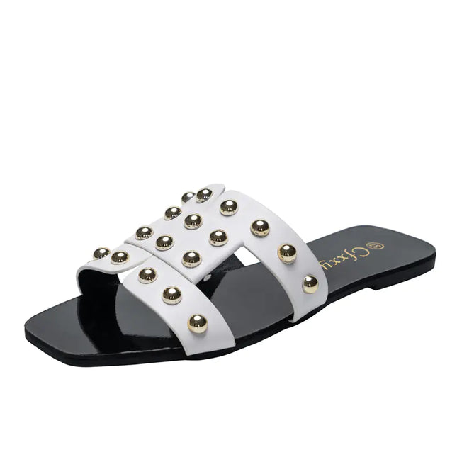 Fashion Rivet Flat Sandals