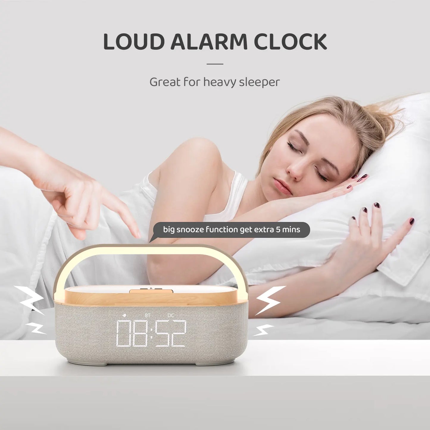 Wireless Charging Pad Alarm Clock