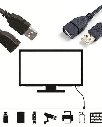 6FT USB 2.0 Male to Female Extension Data Charger Cable Cord Adapter M/F 6 Feet