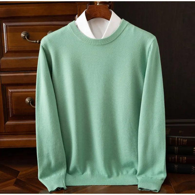 Men's Slim Fit Knit Sweater Pullover w/ Round Neck