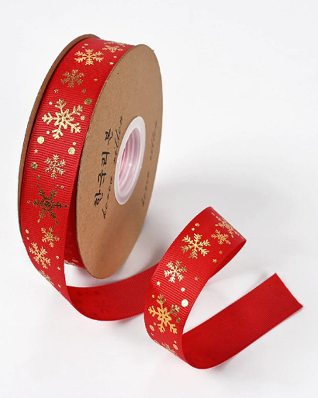 Ribbon Printed Christmas Design Decoration Gift Packing