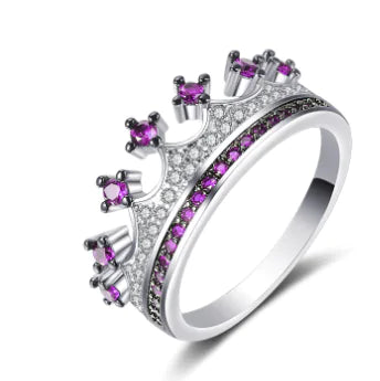 Two-tone Heart Shaped Zircon Ring