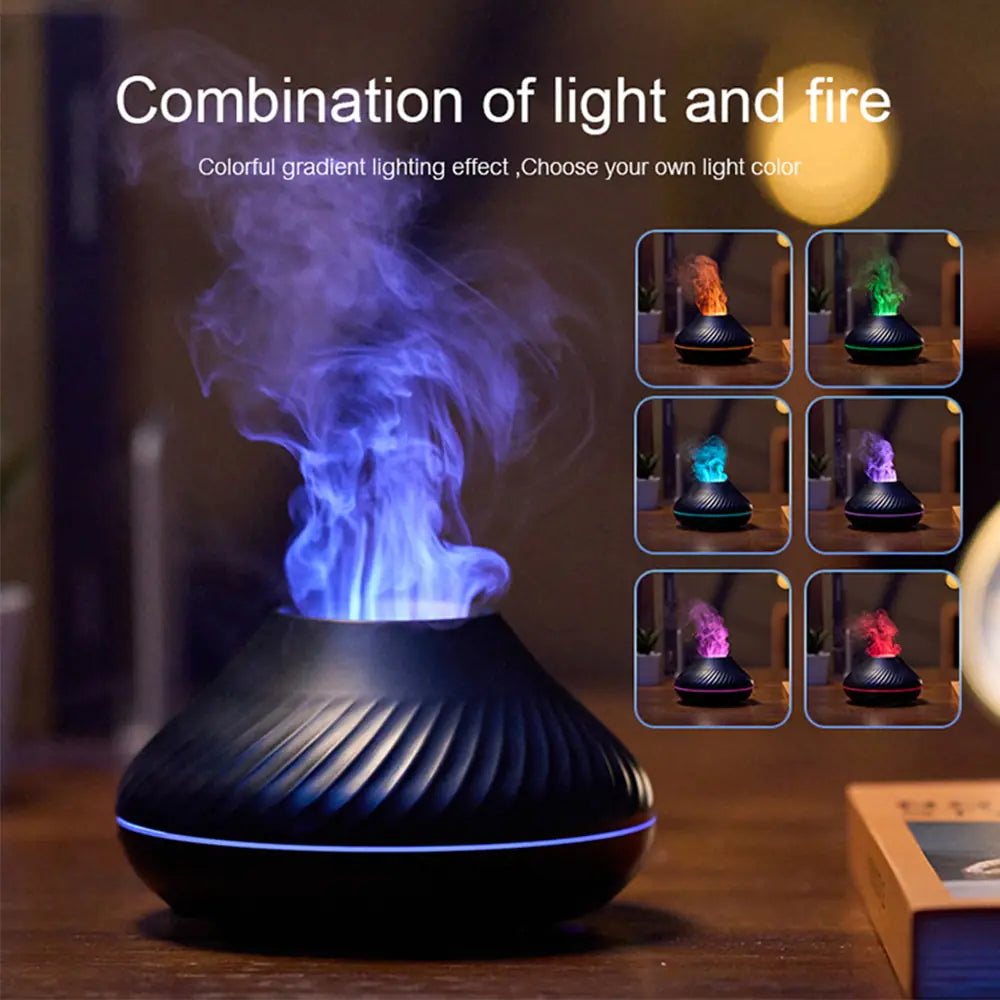 Volcanic Flame Aroma Diffuser Essential Oil Lamp