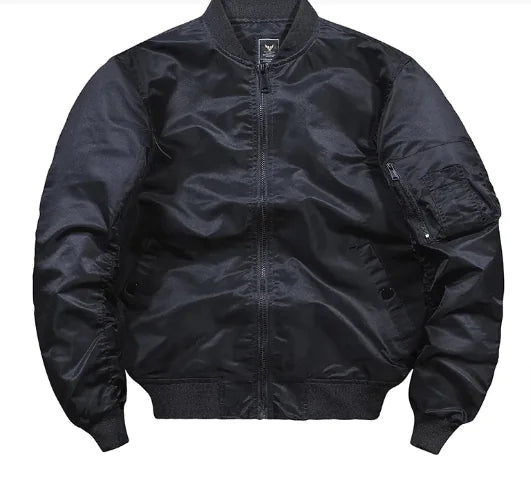 Solid Men's Autumn and Winter Bomber Jacket