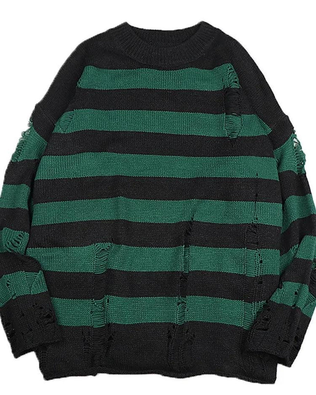 Punk Unisex Striped Sweater