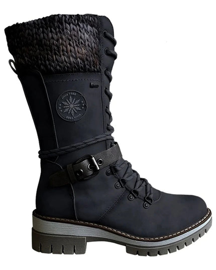 Cozy Stride Wool-Stitched Martin Boots