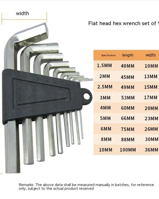 9-Piece Hexagonal Wrench Set