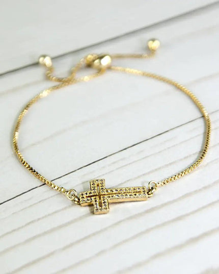 Cross Bracelet -Gold