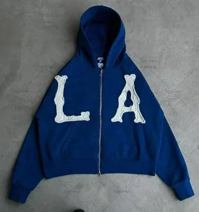 Letter Embroidered Oversized Hoodie