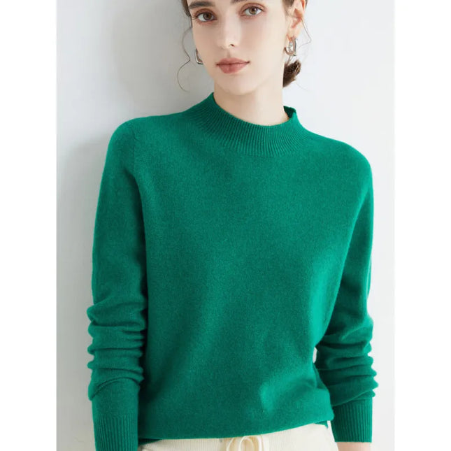 Seamless Half-Neck Loose Pullover