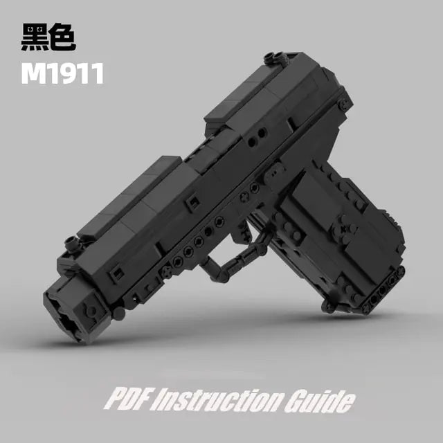 1911 Pistol Model Assembling Building Blocks