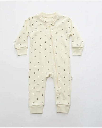 Cartoon Cactus Long Sleeve Baby Romper - Striped Newborn Outfit for Boys & Girls