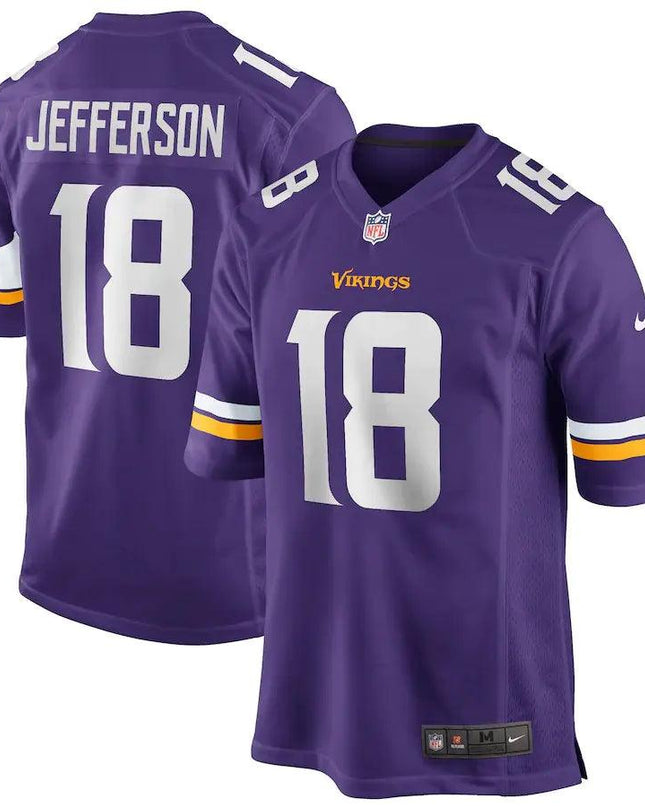 Men’s Minnesota Vikings Justin Jefferson Purple NFL Jersey