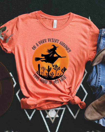 On A Dark Desert Highway Cool Wind In My Shirt, Halloween Shirt
