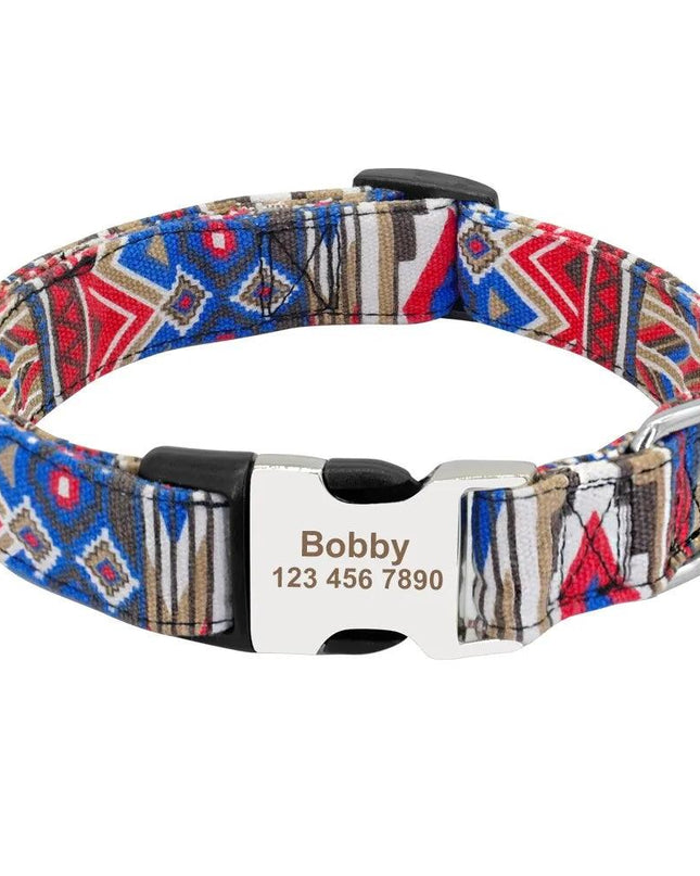 Dog Tag Collar Adjustable