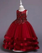 Wine Red Ball Gown / 140cm