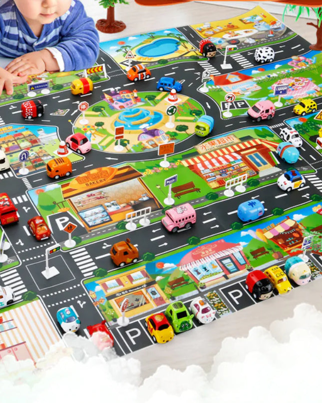 Play Mat with Vehicles & Traffic Signs
