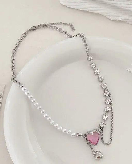 Bow Cupid Crystal Choker Necklace