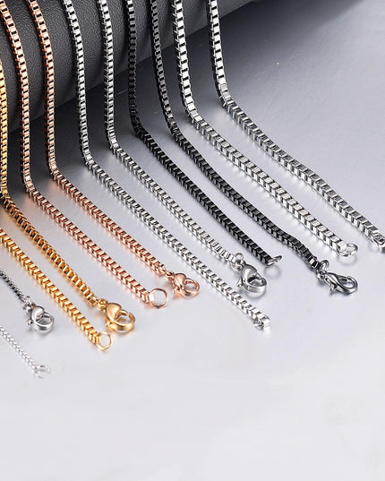 Stainless Steel Box Chain Necklace