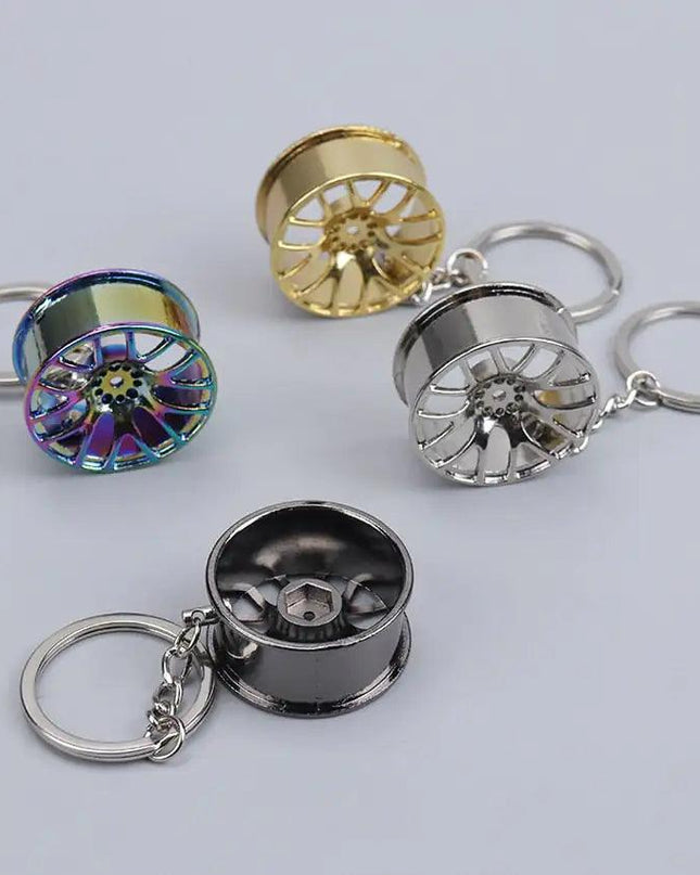 Wheel Rim Hub Tuning Keychain