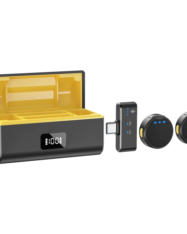 Wireless Collar Clip Microphone With Charging Bin