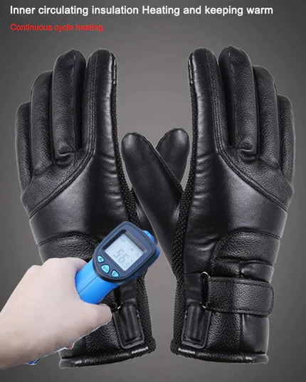 Electric USB Heated Gloves Winter Warming Thermal Ski Snow Hand Warm Windproof