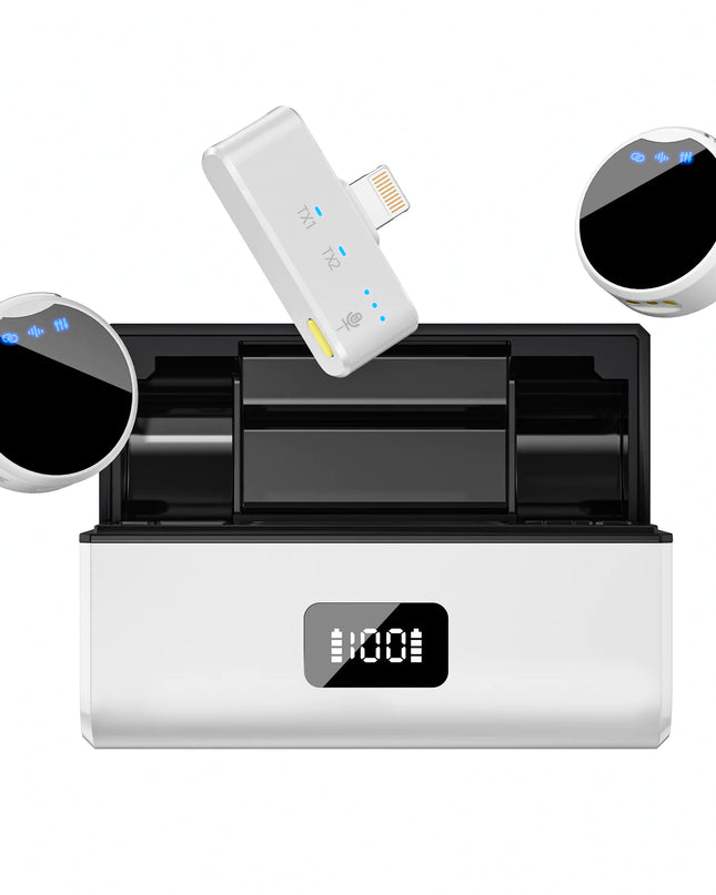 Wireless Collar Clip Microphone With Charging Bin