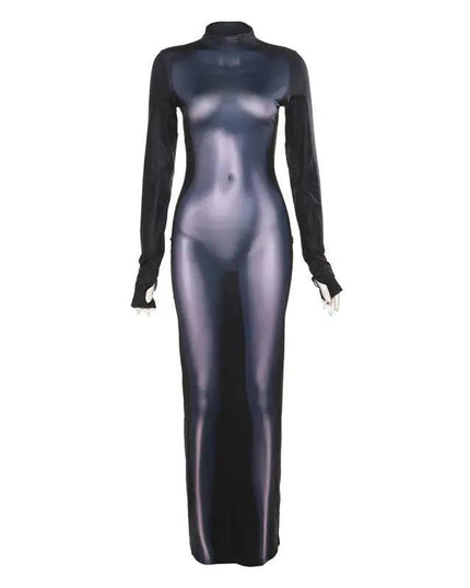 Make An Impression Body Print Maxi Dress