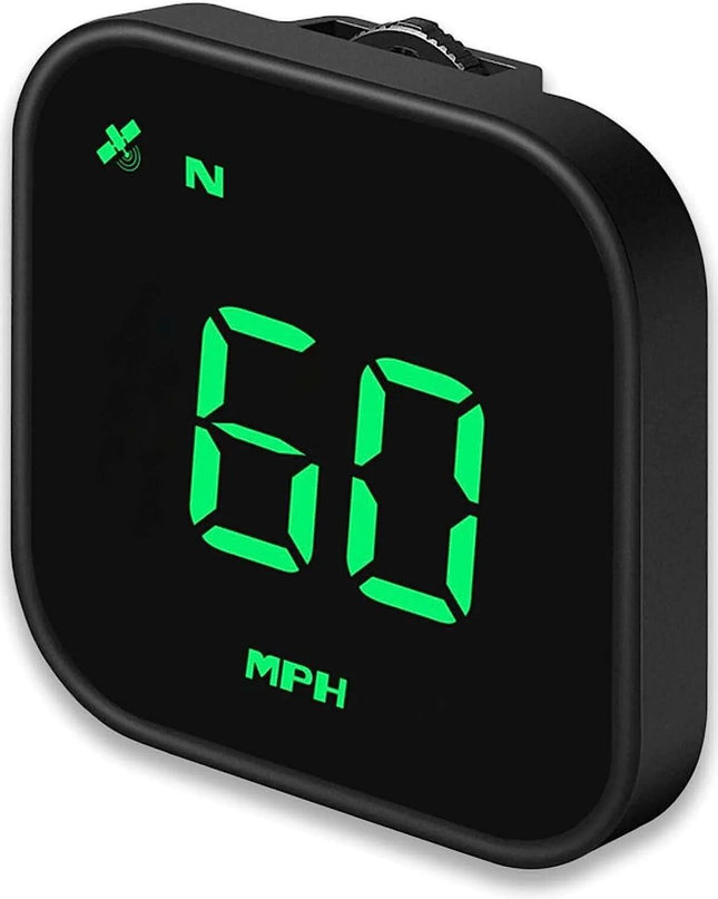 Digital Car HUD GPS Speedometer Head Up Display MPH KMH Compass Overspeed Alarm