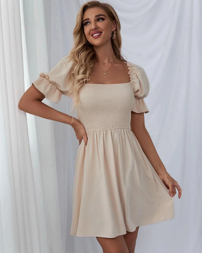 Women's Square Neck A-Line Dress