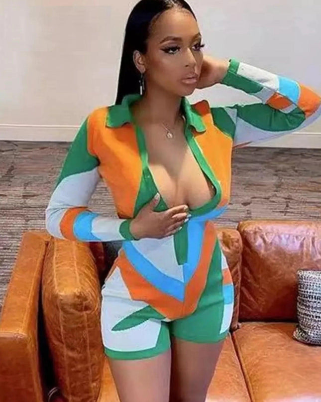 Feeling Myself Colorblock Sweater Knit Romper