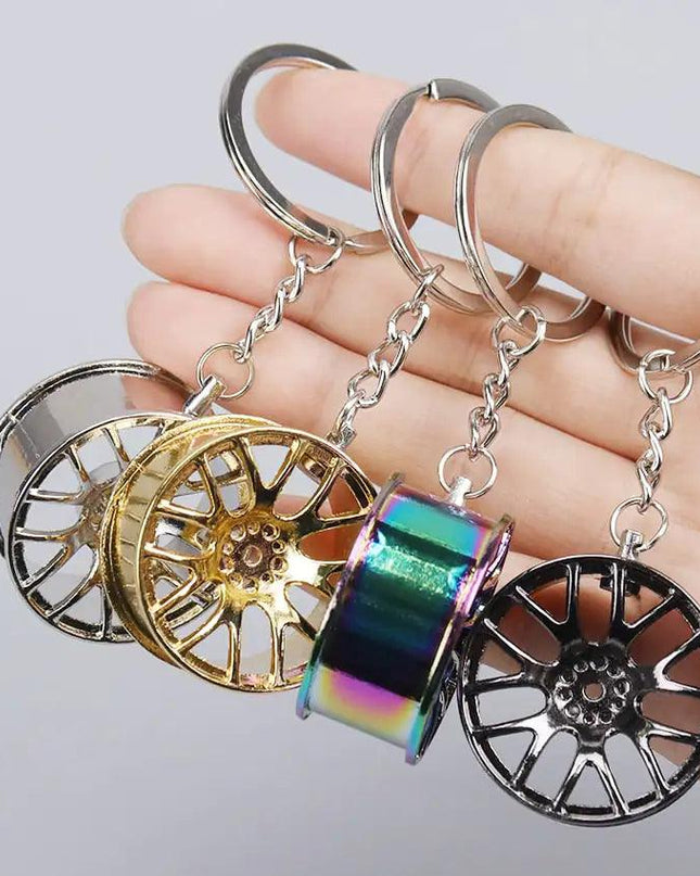 Wheel Rim Hub Tuning Keychain