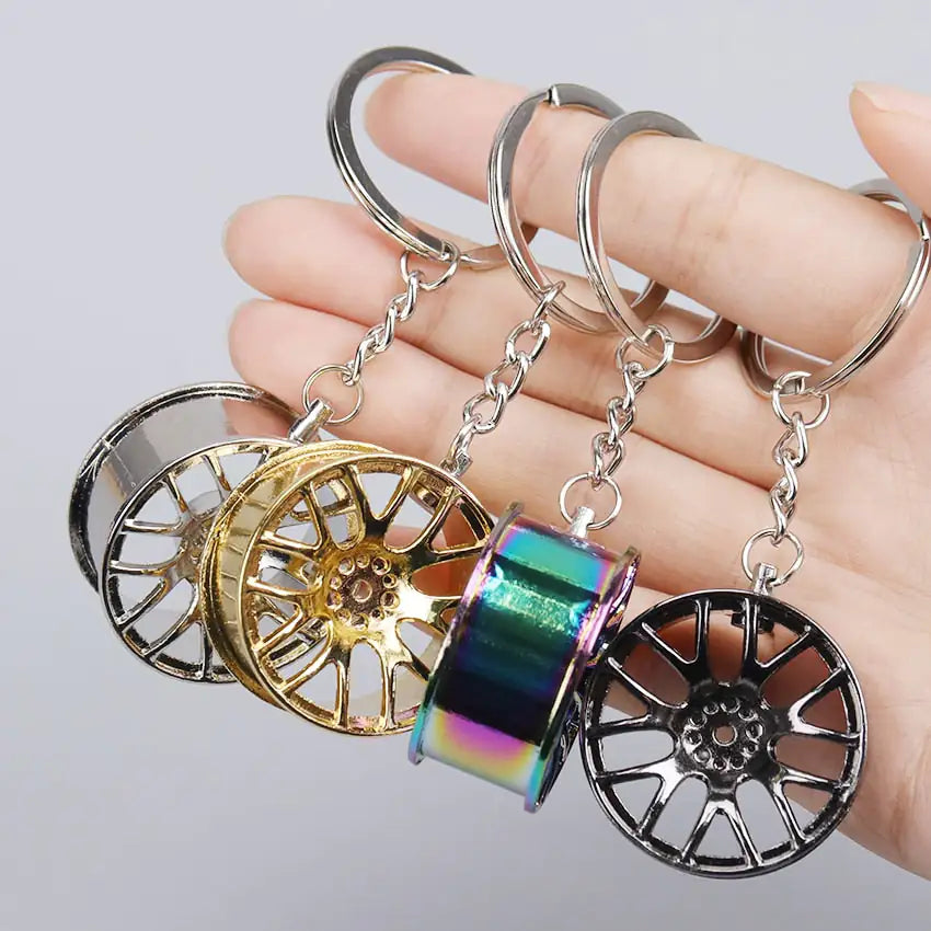 Wheel Rim Hub Tuning Keychain