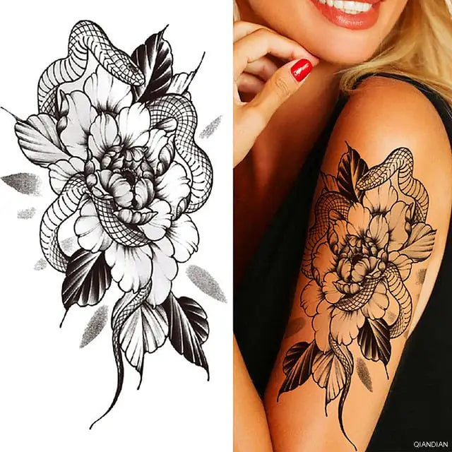 Flowers and Animals Body Tattoos